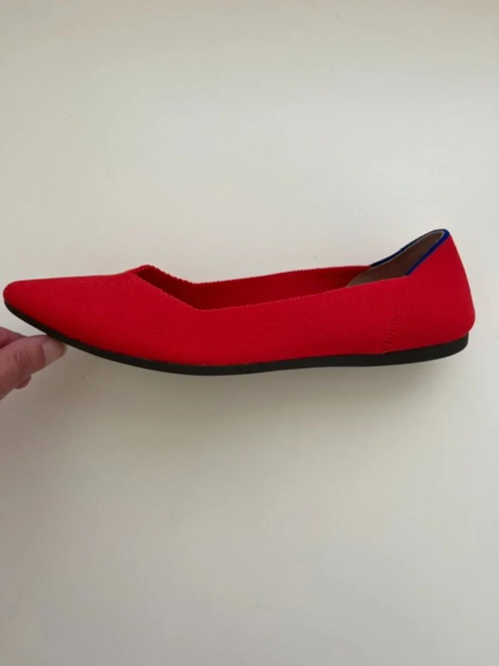 Rothy's The Point Ballet Flats in Bright Red | Size 7.5